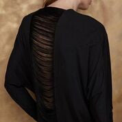 Black Batwing Top